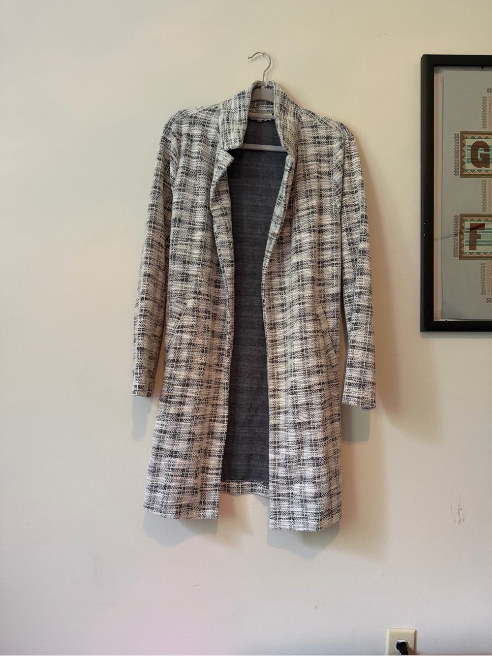 MELLODAY Plaid Long Jacket | Size L